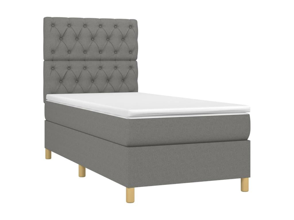 Gray Fabric Mattress, 80 x 200 cm