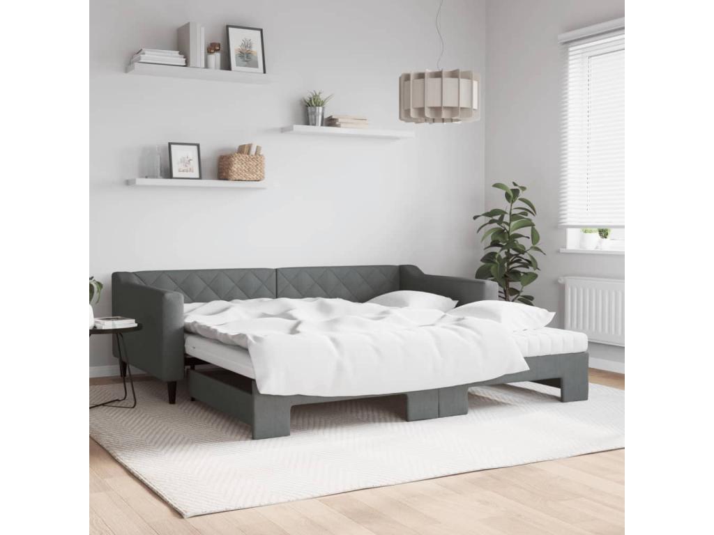 Gray Fabric Mattress, 100 x 200 cm - dlz1766579414276