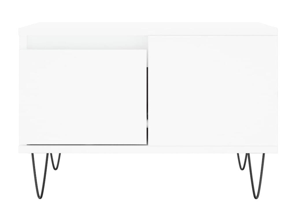White Engineered Wood Coffee Table, 55 x 55 x 36.5 cm