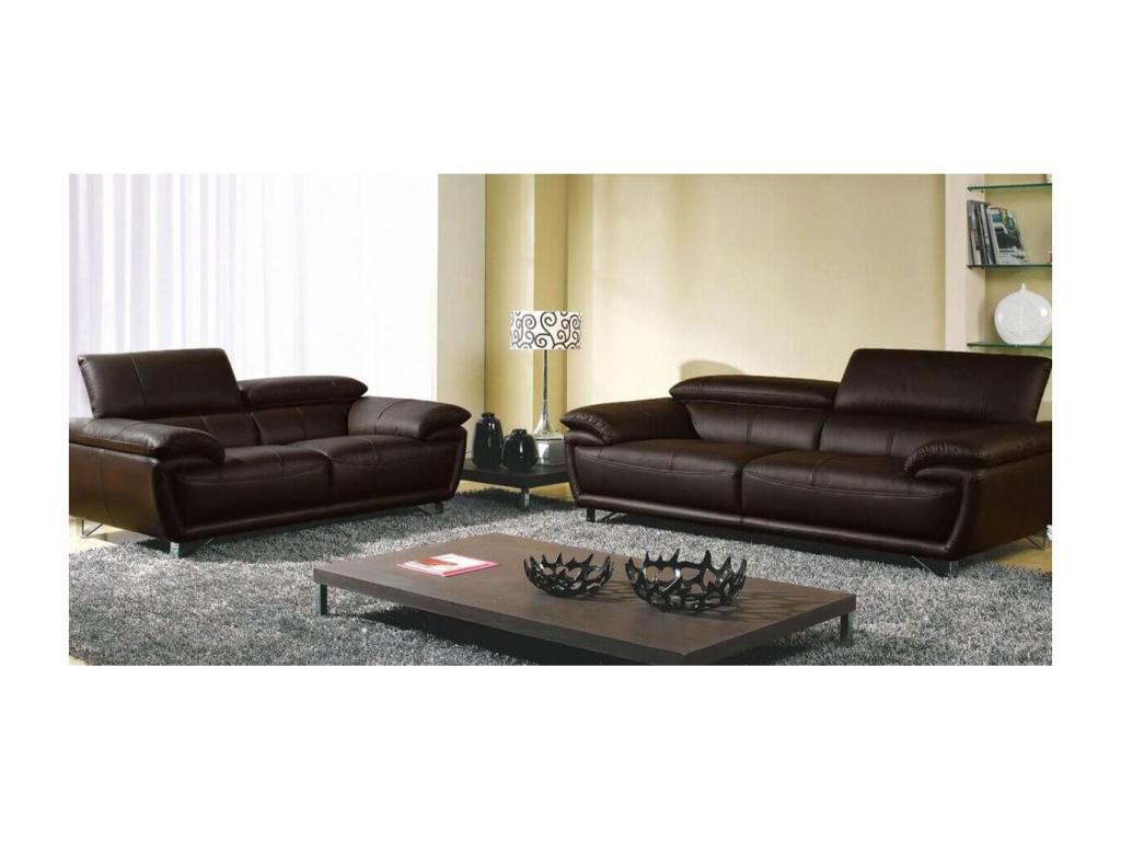 Brown Leather Sofa