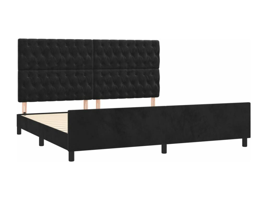 Black Velvet Headboard, 200 x 200 cm