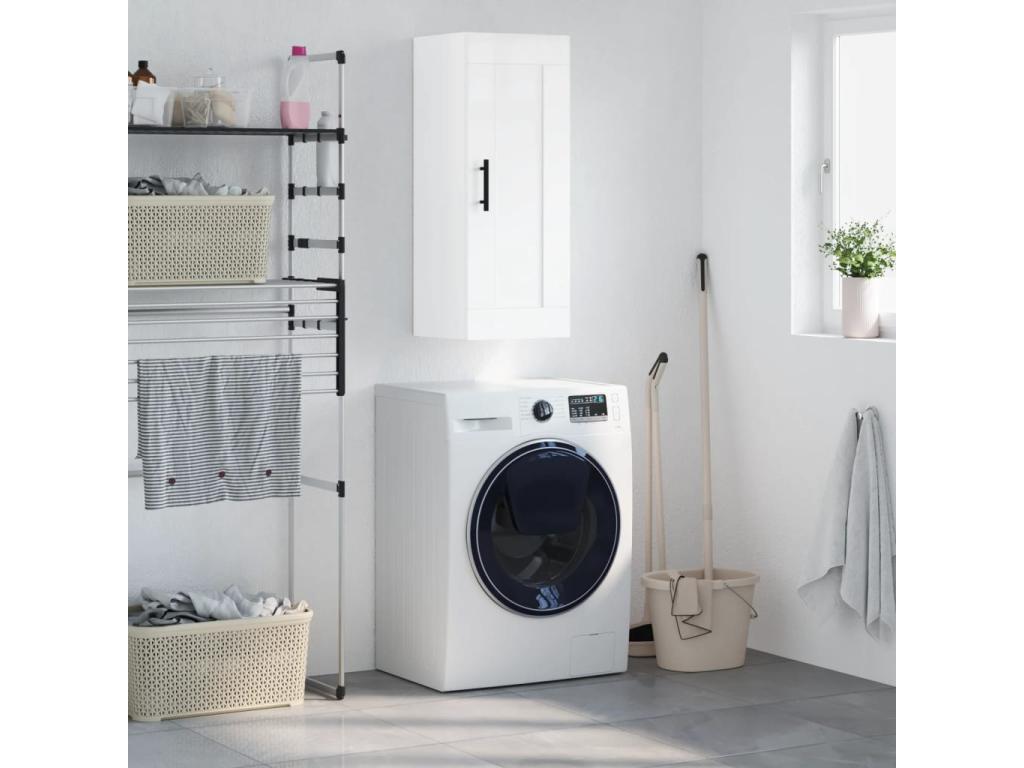 White Engineered Wood Wardrobe, 34.5 x 34 x 90 cm