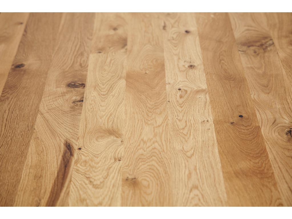 Natural Oak Wood Table, 100 x 140 cm