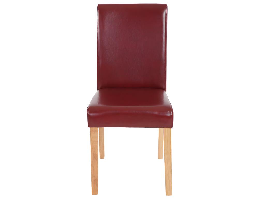 Red Faux Leather Chair Set of 6
