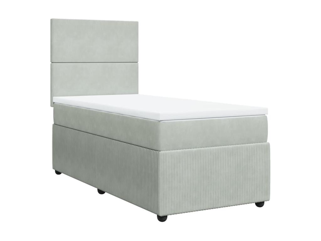 Gray Velvet Mattress, 90 x 200 cm