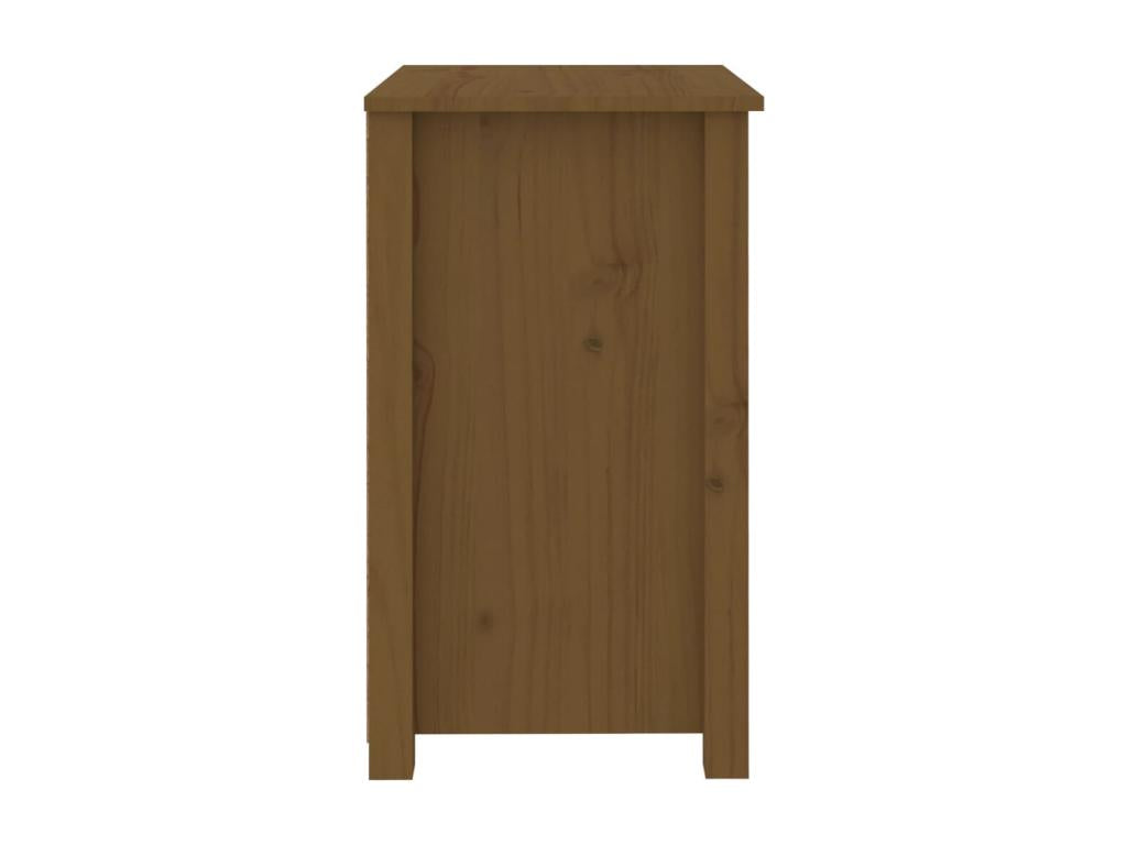 Brown Pine Wood Nightstand, 50 x 35 x 61.5 cm