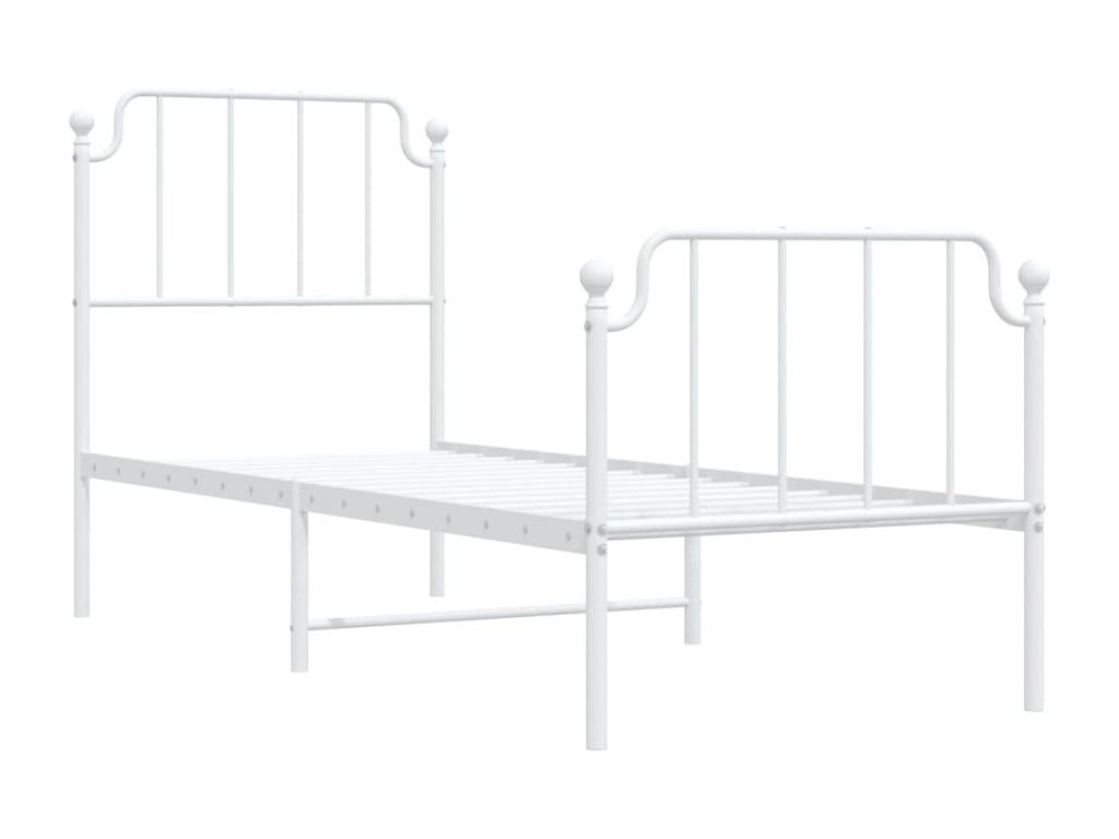 White Metal Headboard, 75 x 190 cm