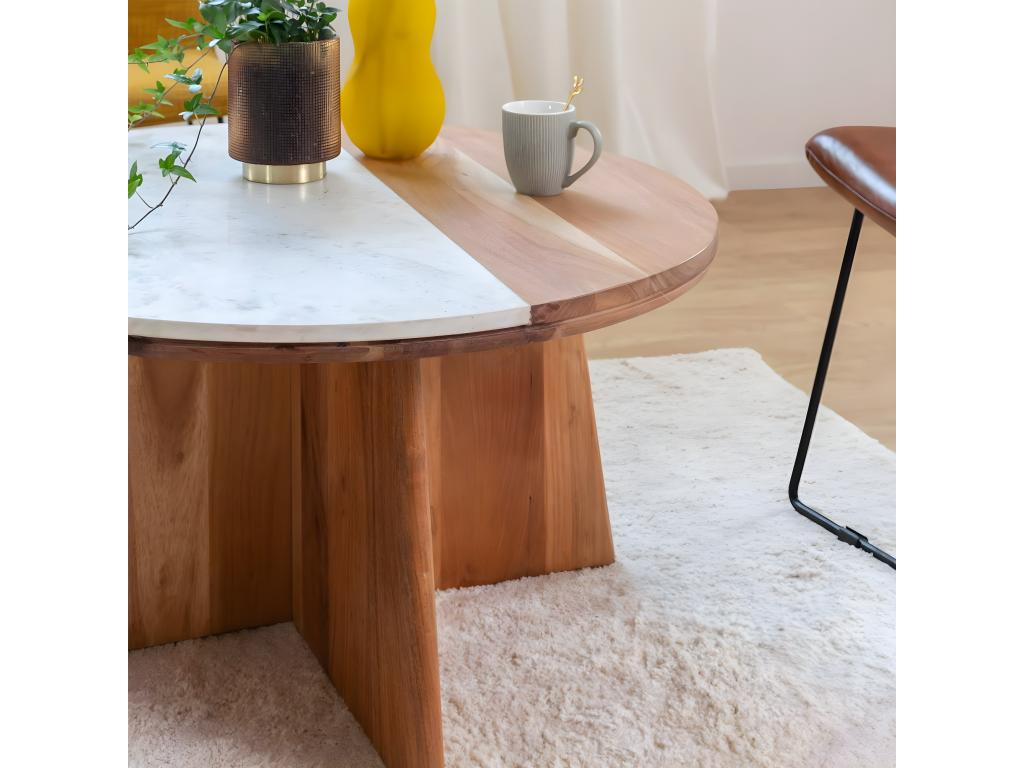 Brown Marble Coffee Table