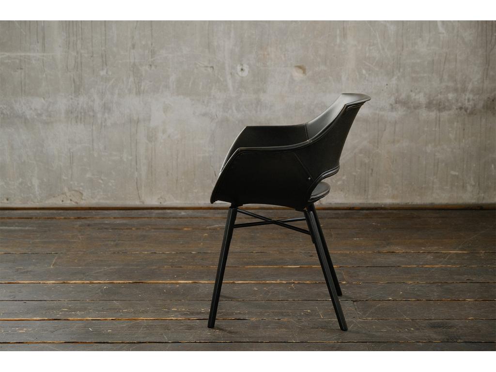 Black Faux Leather Chair