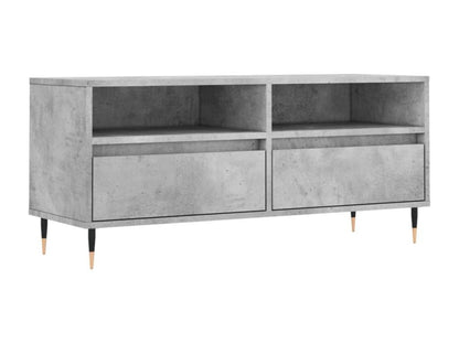 Gray Engineered Wood TV Stand, 100 x 34.5 x 44.5 cm