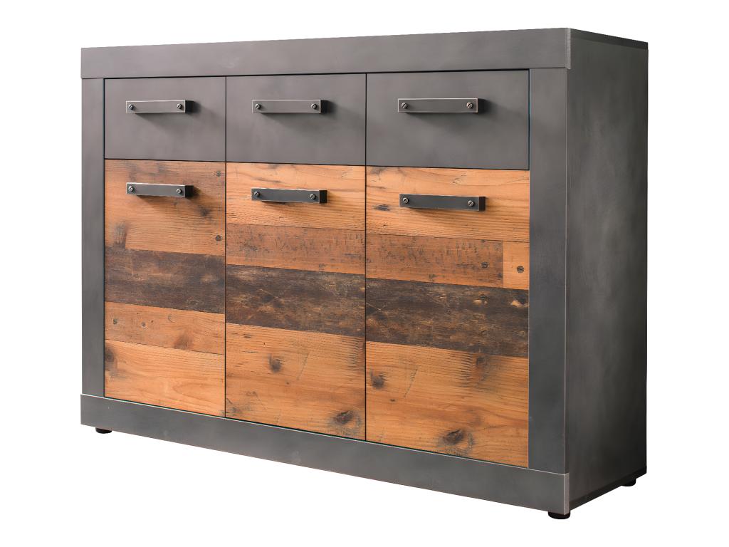 Gray Oak Wood Dresser