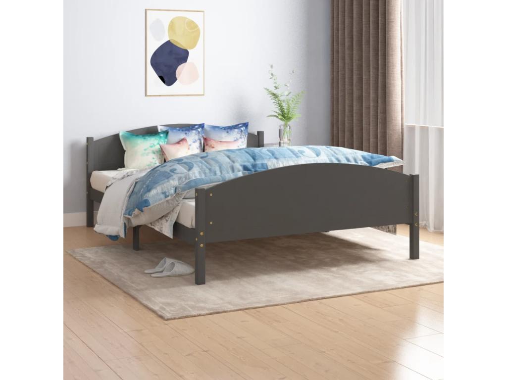 Gray Pine Wood Mattress, 160 x 200 cm