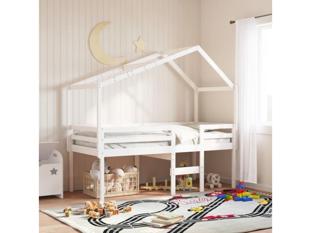 White Pine Wood Bed Frame, 80 x 200 cm