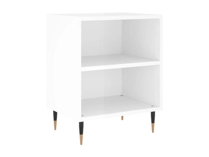 White Engineered Wood Nightstand, 40 x 30 x 50 cm