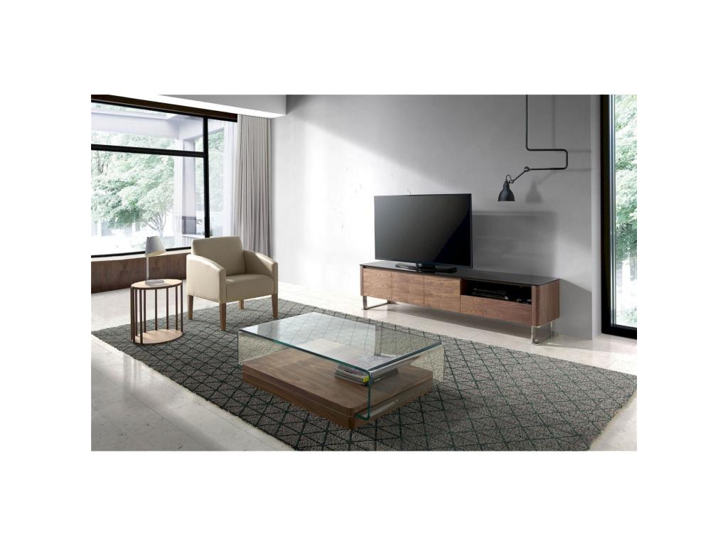 Beige Glass Sideboard