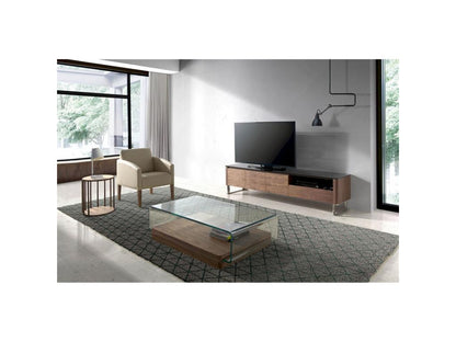 Beige Glass Sideboard