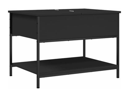 Black Engineered Wood Coffee Table, 70 x 50 x 50 cm