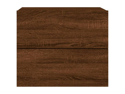 Brown Oak Wood Nightstand