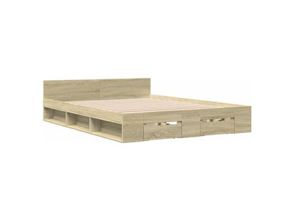 Natural Oak Wood Bed Frame, 120 x 190 cm