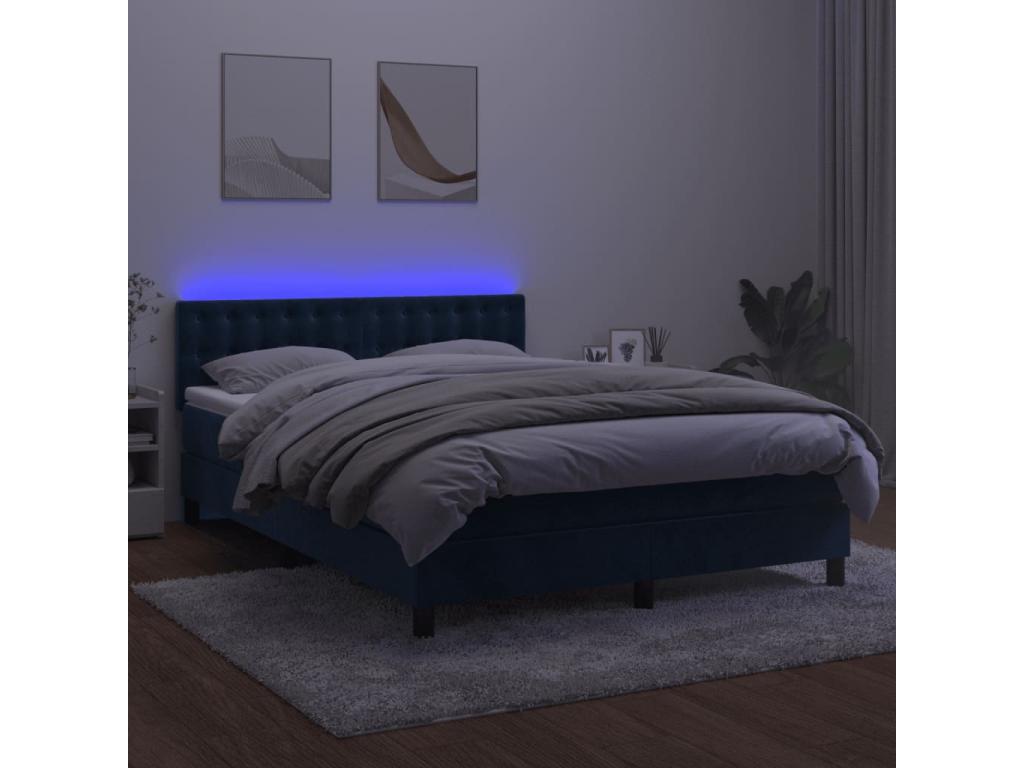 Blue Velvet Mattress, 140 x 190 cm