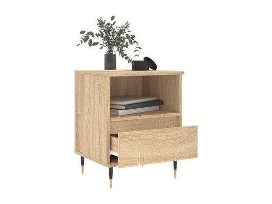 Natural Oak Wood Nightstand, 40 x 35 x 50 cm