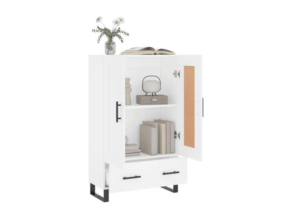 White Engineered Wood Sideboard, 69.5 x 31 x 115 cm