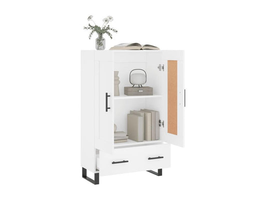 White Engineered Wood Sideboard, 69.5 x 31 x 115 cm