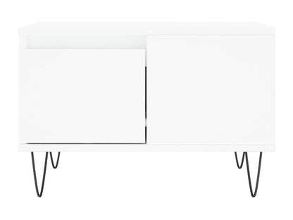 White Engineered Wood Coffee Table, 55 x 55 x 36.5 cm
