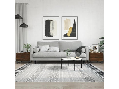 Brown Engineered Wood Table, 50 x 50 x 40 cm