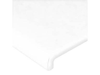 White Faux Leather Headboard, 147 x 16 x 78 cm