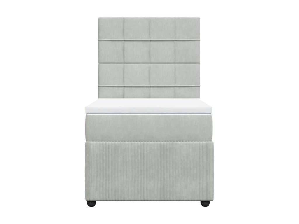 Gray Velvet Mattress, 100 x 200 cm - dlz1766579939782