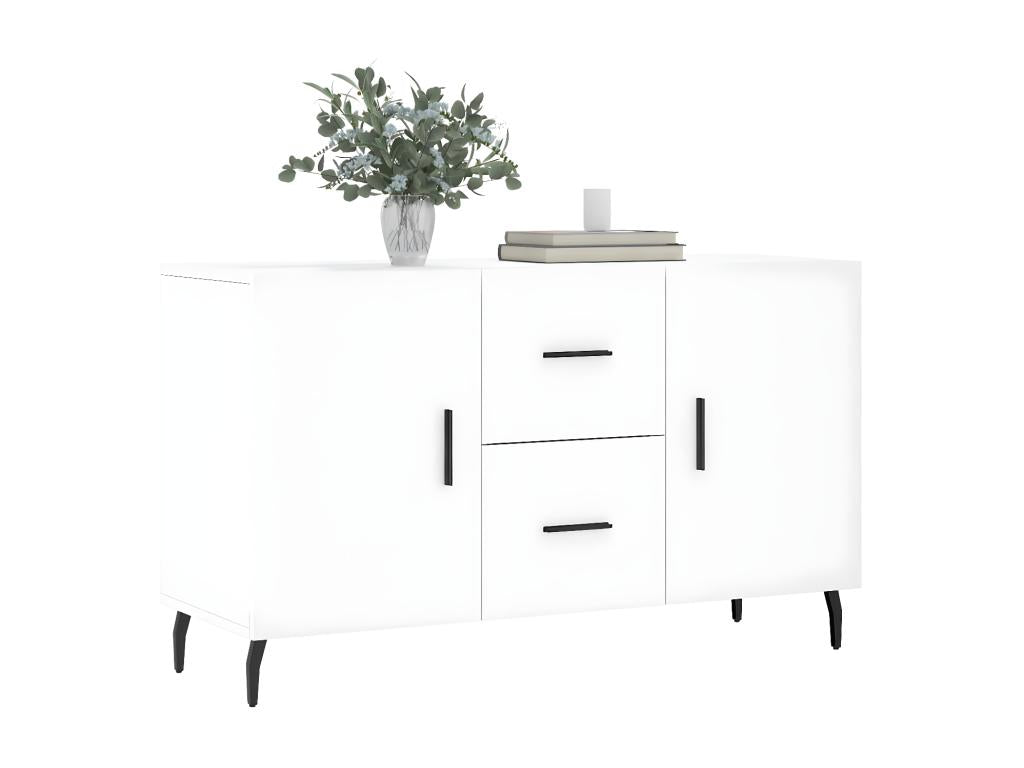 White Engineered Wood Sideboard, 100 x 36 x 60 cm