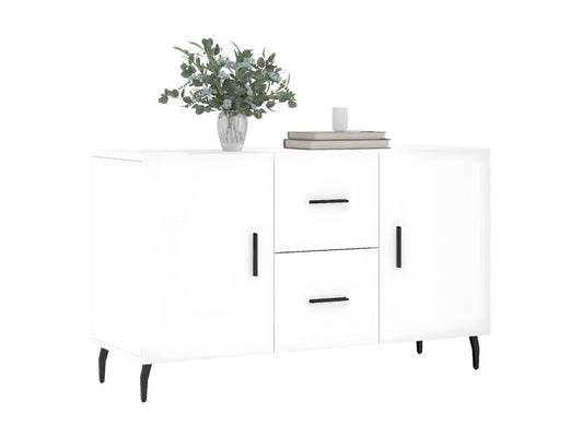 White Engineered Wood Sideboard, 100 x 36 x 60 cm