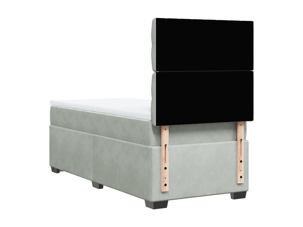 Gray Velvet Mattress, 100 x 200 cm