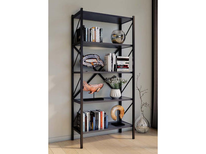 Black Metal Bookcase