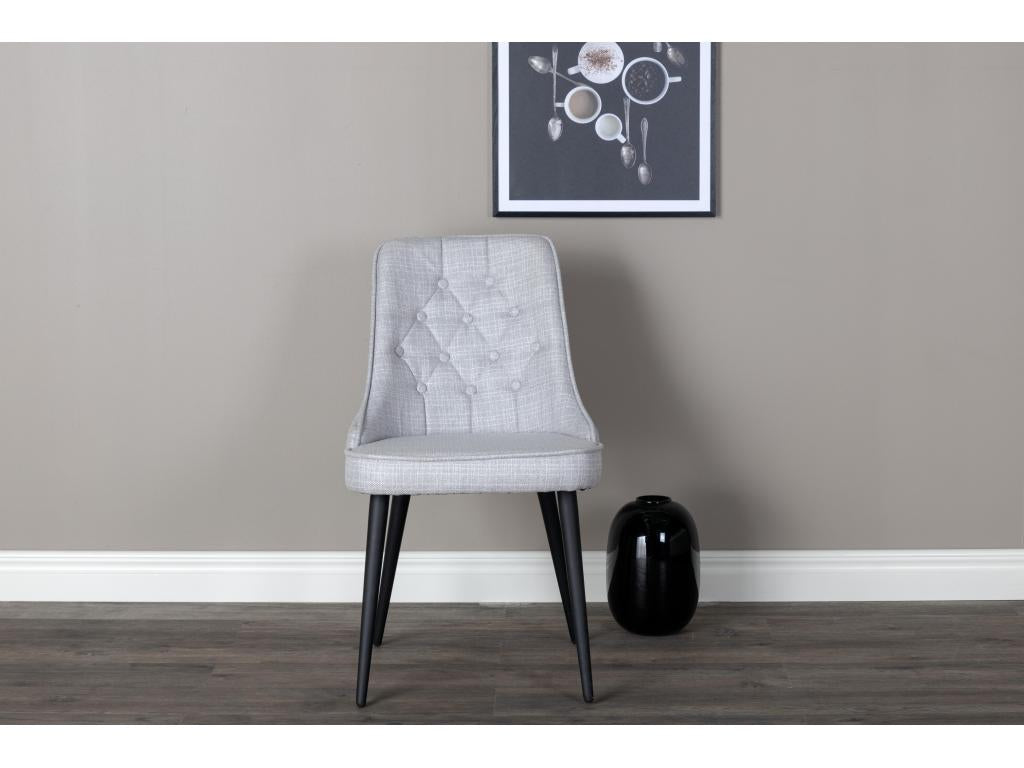 Gray Velvet Chair, 50 x 66 x 89 cm