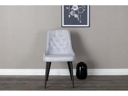 Gray Velvet Chair, 50 x 66 x 89 cm