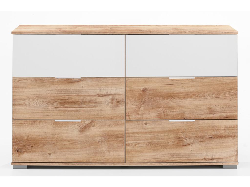 White Oak Wood Dresser, 130 x 83 x 41 cm