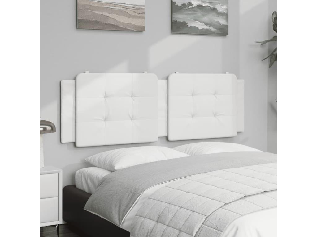 White Faux Leather Headboard