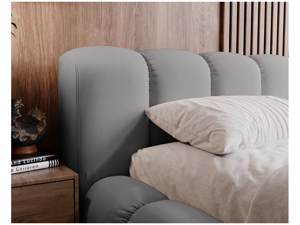 Anthracite Velvet Headboard, 160 x 200 cm