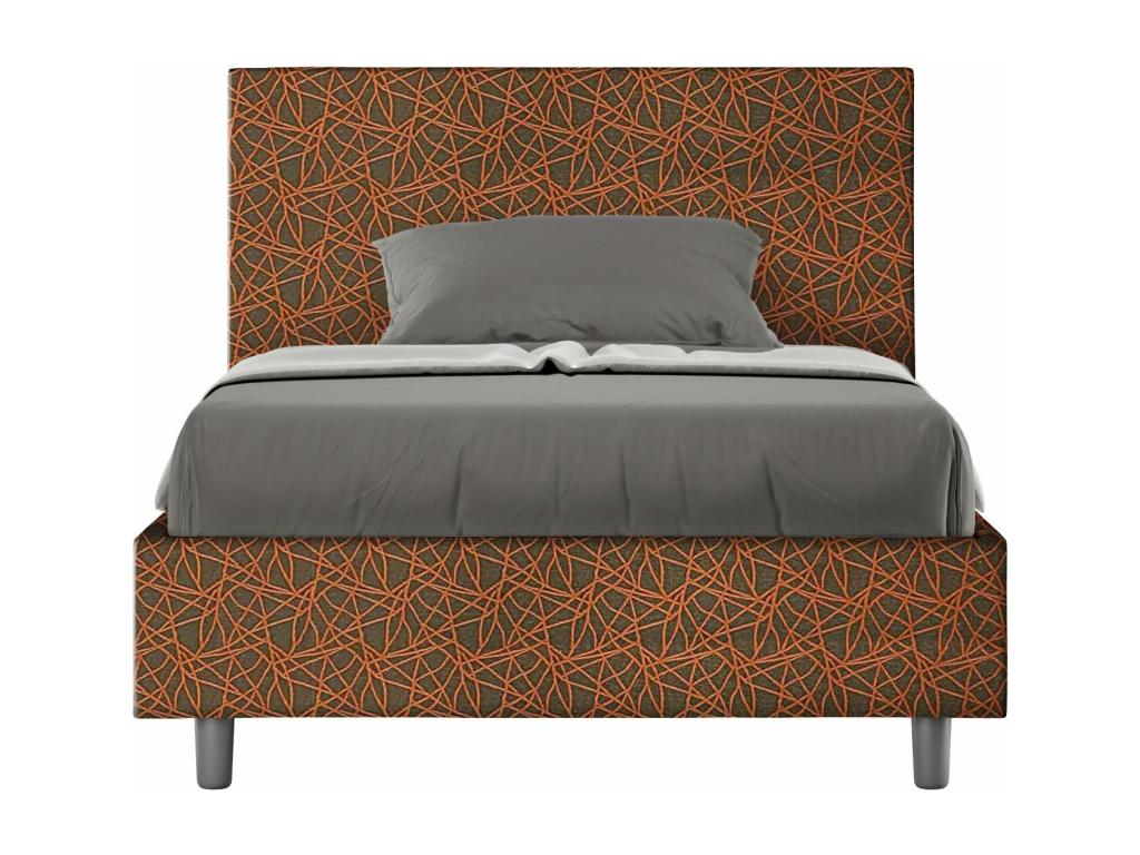 Gray Fabric Bed Frame, 120 x 190 cm