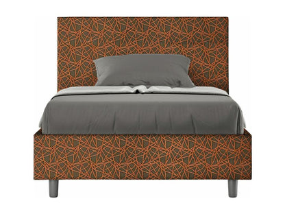 Gray Fabric Bed Frame, 120 x 190 cm