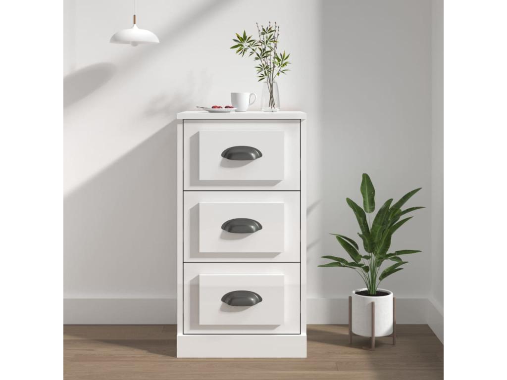 White Engineered Wood Sideboard, 36 x 35.5 x 67.5 cm