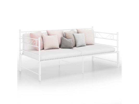 White Metal Sofa Bed, 90 x 200 cm