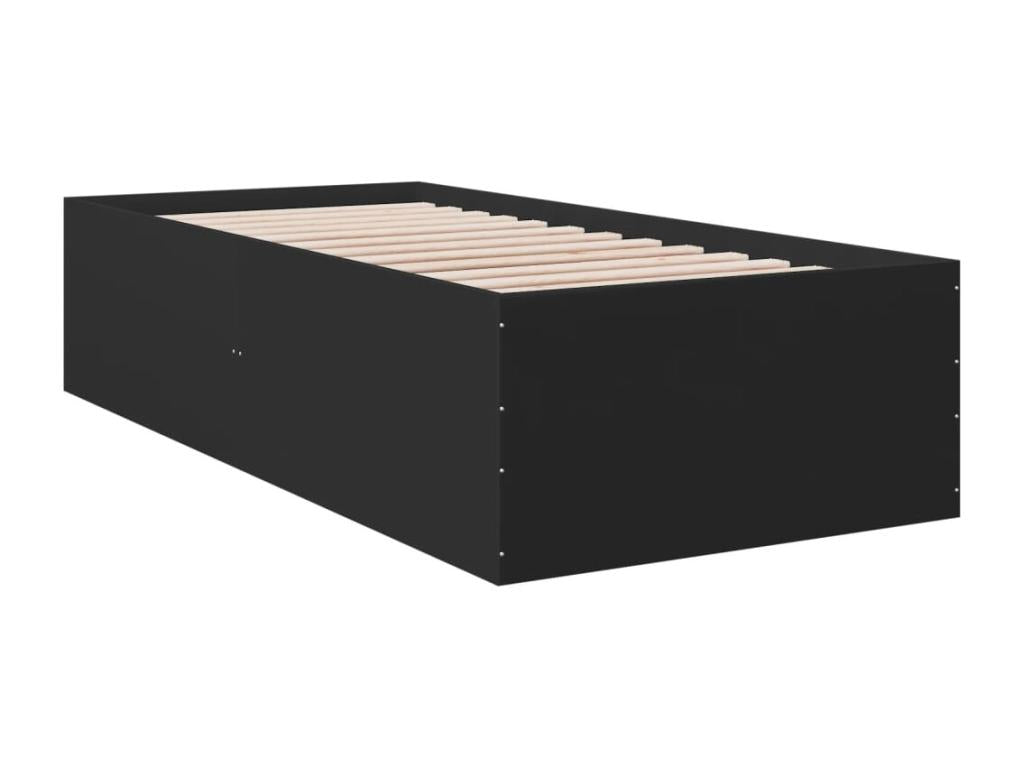 Black Engineered Wood Bed Frame, 75 x 190 cm