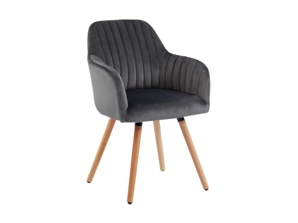 Anthracite Velvet Chair