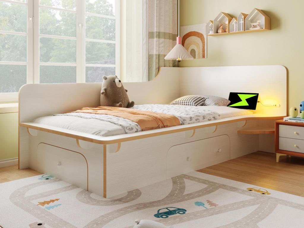 White Bed Frame, 90 x 200 cm