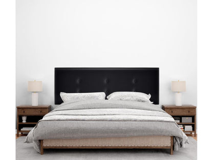 Black Faux Leather Headboard, 135 x 105 cm