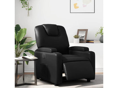 Black Faux Leather Accent Chair - dlz1766579836435