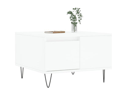 White Engineered Wood Coffee Table, 55 x 55 x 36.5 cm